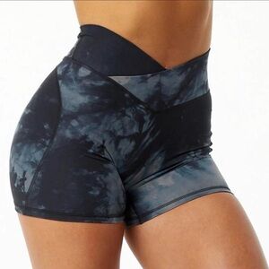 2/$35 Alphalete Women's Alphalete Surface Power Short 5" - Black Oil Stain